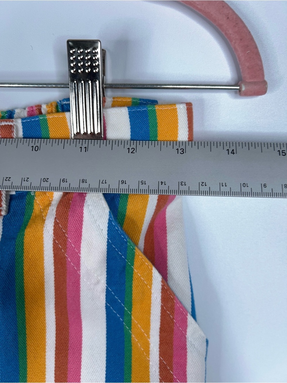 Big Bud Press Work Pants Multicolor Rainbow Stripe Straight Leg Cotton Size XS - Picture 8 of 10